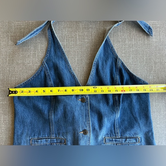 Wild Fable Blue Denim Halter Vest adjustable size M-L - Picture 8 of 10